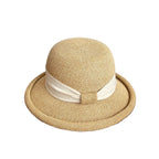 Calabria Sun Straw Rolled Brim Bucket Hat