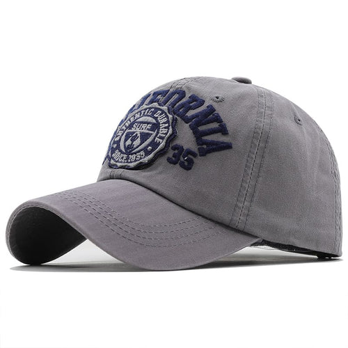 Gray California Surf Baseball Cap