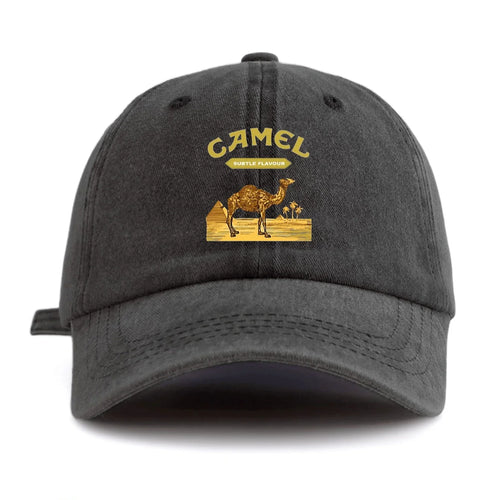 Black and camel Cotton Baseball Cap