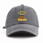 Camel Tobacco Washed Cotton Baseball Cap