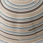 Cannes Summer Striped Straw Wide Brim Bucket Hat