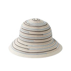 Cannes Summer Striped Straw Wide Brim Bucket Hat