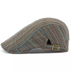 Canterbury Vintage Striped Flat Cap