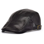 Capote Genuine Leather Flat Cap
