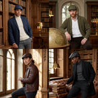 Capote Genuine Leather Flat Cap