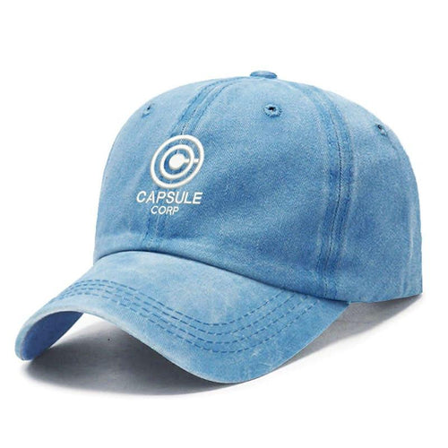 White and blue Capsule Corp Baseball Cap