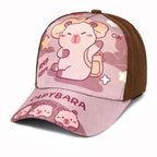Capybara Cartoon Kids Baseball Cap