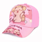 Capybara Cartoon Kids Baseball Cap