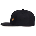 Carrot Black Snapback Cap