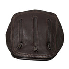 Cassavetes Zippers Genuine Leather Duckbill Flat Cap