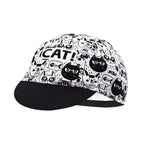 Cat Black & White Cycling Cap