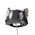 Cat Ears Black Baseball Cap