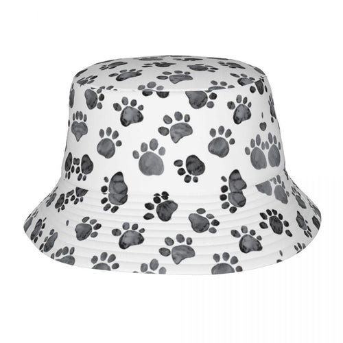 Cat Footprint Bucket Hat - Lightweight Cotton Unisex Summer Sun