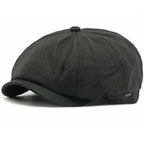 Cezanne Herringbone Cotton Newsboy Cap