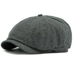 Cezanne Herringbone Cotton Newsboy Cap