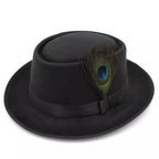 Chamberlain Feathers Wool Porkpie Hat