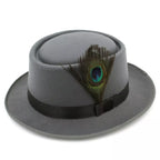 Chamberlain Feathers Wool Porkpie Hat