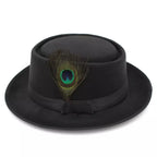 Chamberlain Feathers Wool Porkpie Hat