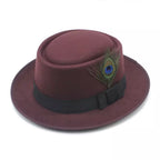 Chamberlain Feathers Wool Porkpie Hat
