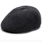 Chapman Winter Earflaps Wool Flat Cap