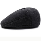 Chapman Winter Earflaps Wool Flat Cap