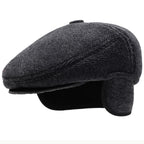 Chapman Winter Earflaps Wool Flat Cap