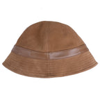 Charlotte Woman Genuine Suede Leather Cloche Hat