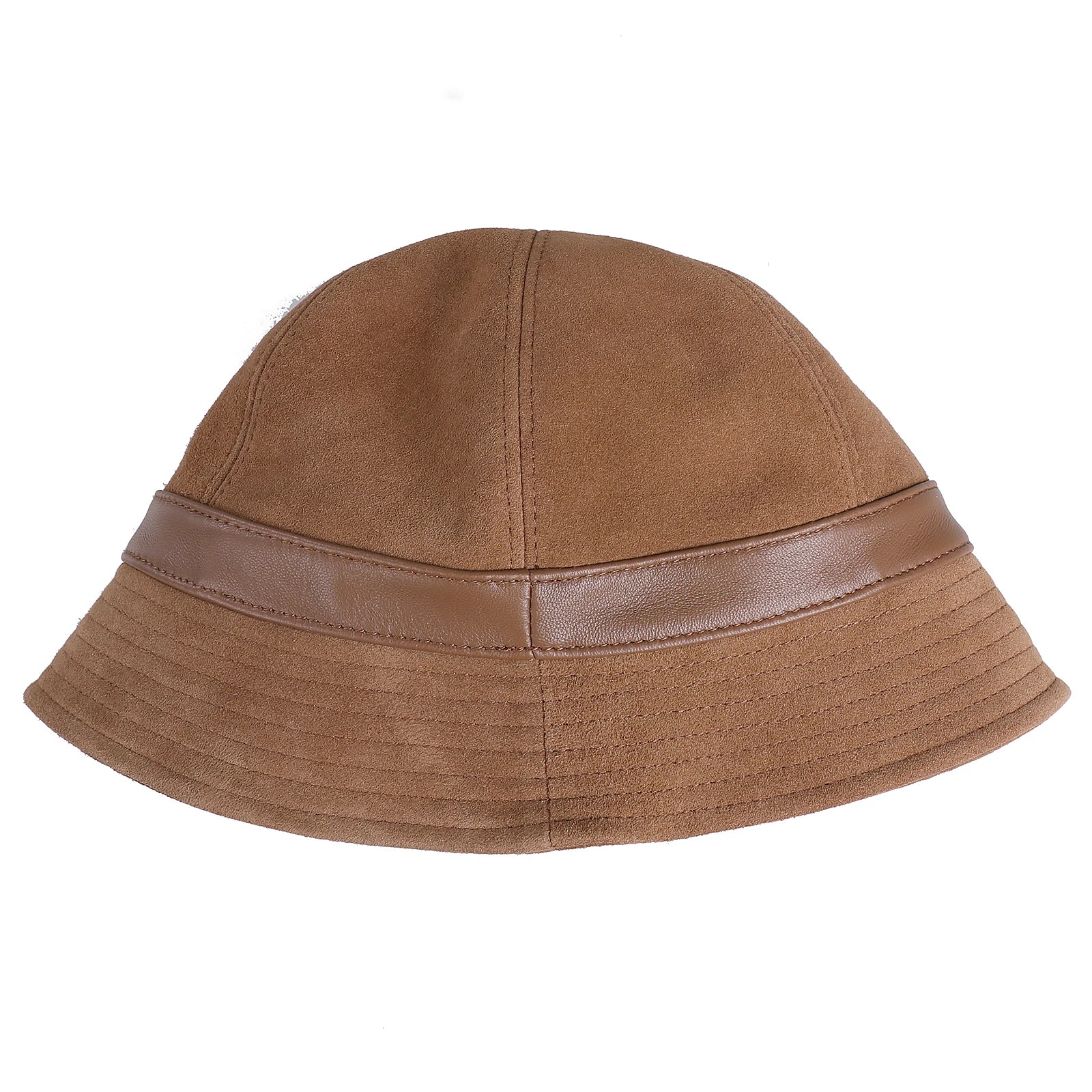 Charlotte Woman Genuine Suede Leather Cloche Hat