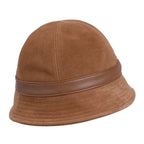 Charlotte Woman Genuine Suede Leather Cloche Hat
