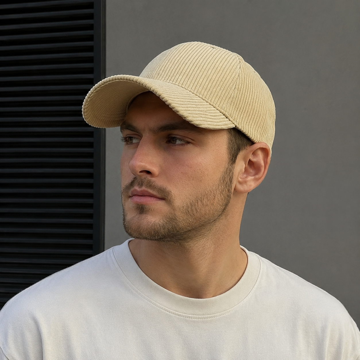 Corduroy Baseball Cap – Adjustable Cotton Hat With Embroidered Eyelets & Breathable Comfort