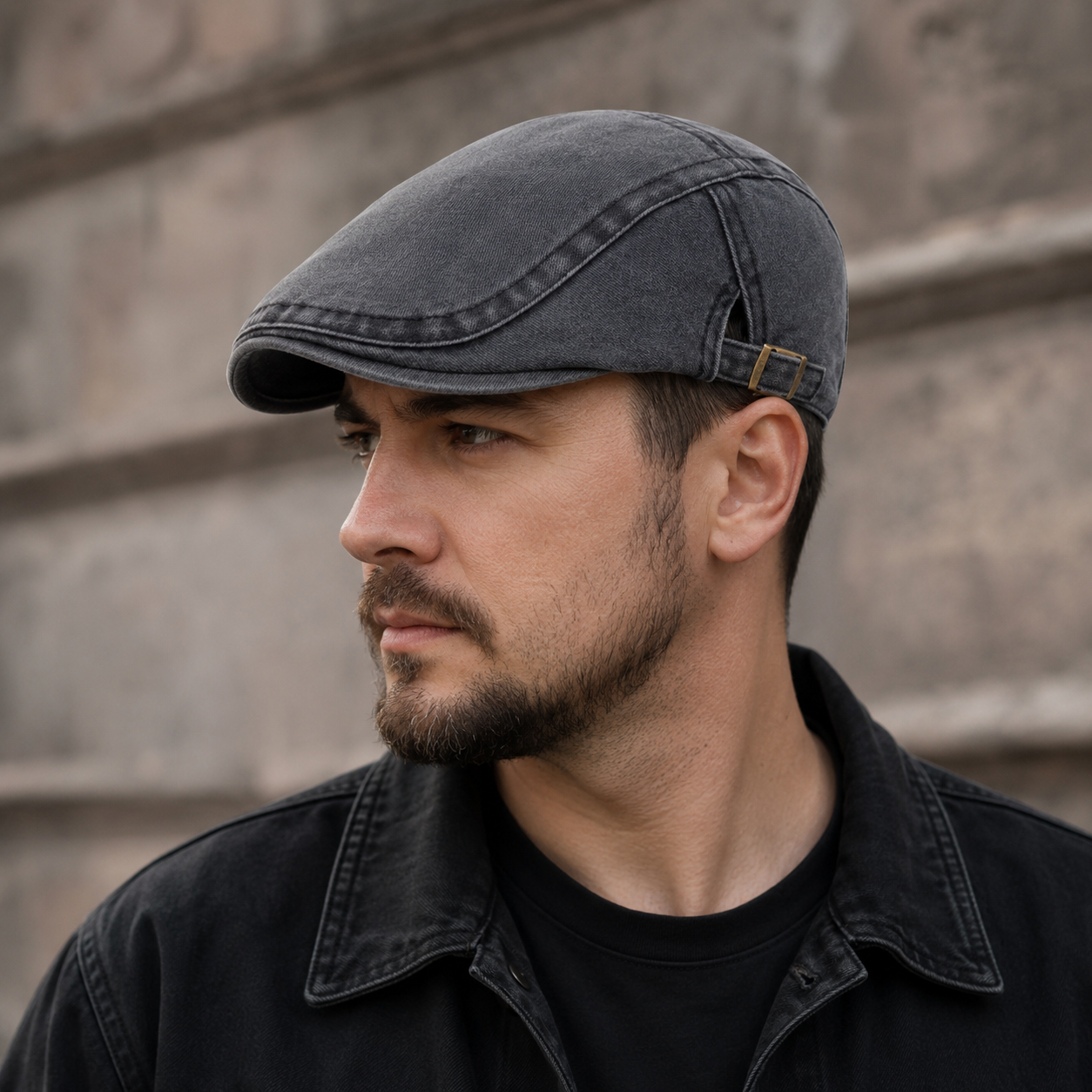 Cotton Flat Cap – Adjustable Brentford Classic Washed Embroidered Hat