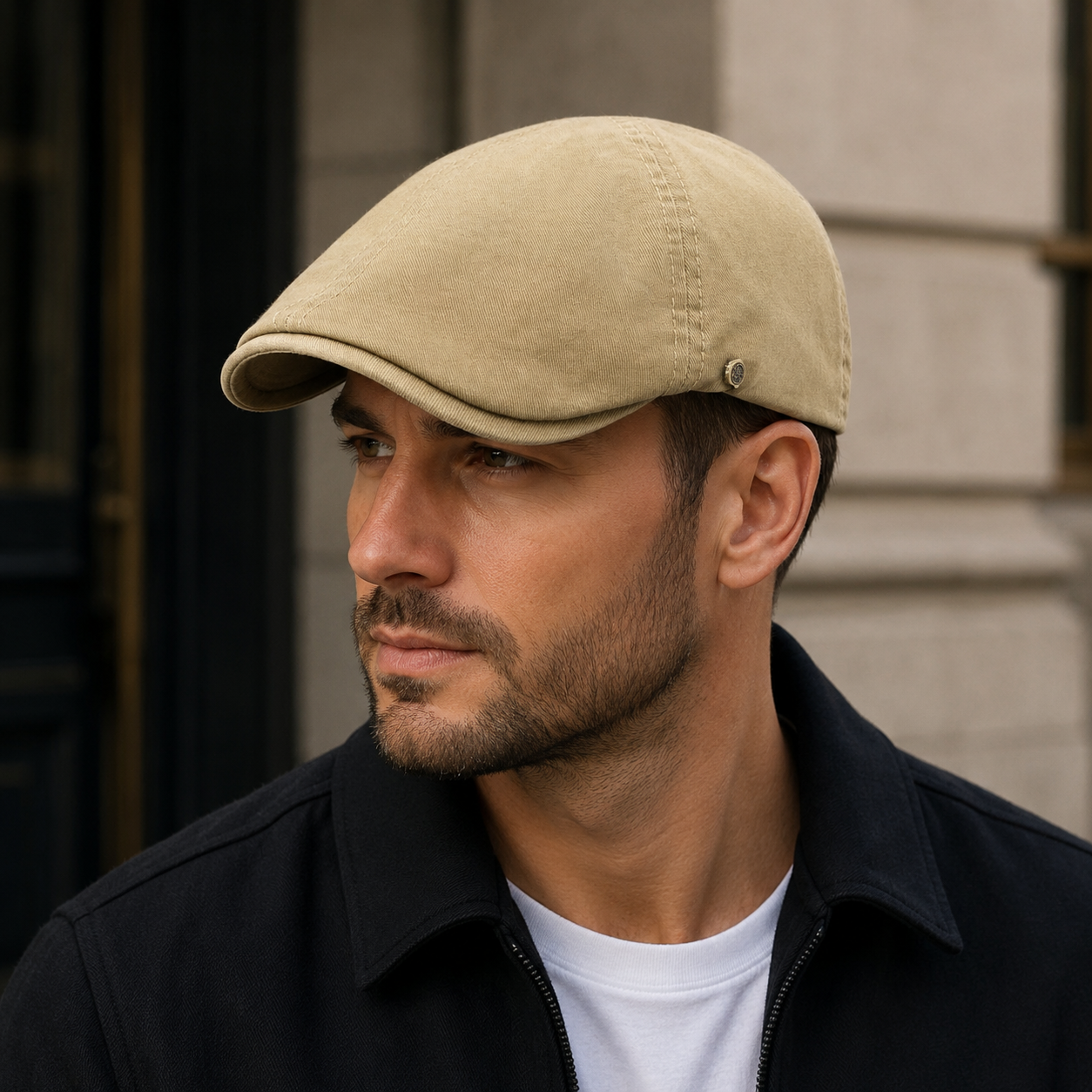 Cotton Flat Cap – Classic 6-Panels Adjustable Organic Cotton Hat For Men & Women