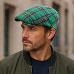 Scottish Tartan Flat Cap – Adjustable Cotton Heritage Plaid Hat for Men & Women