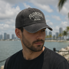 Vintage Baseball Cap – Adjustable Cotton Hat with Embroidered Logo in Miami
