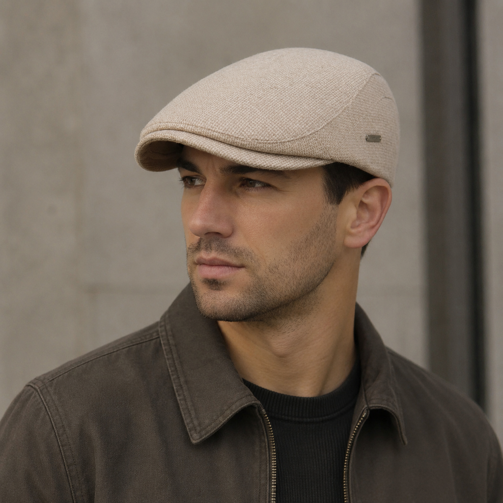 Cotton Flat Cap – Organic Adjustable Plain Hat With Breathable Sweatband