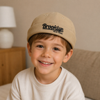 Kids Brimless Docker Cap – Adjustable Organic Cotton Hat With Embroidered Logo