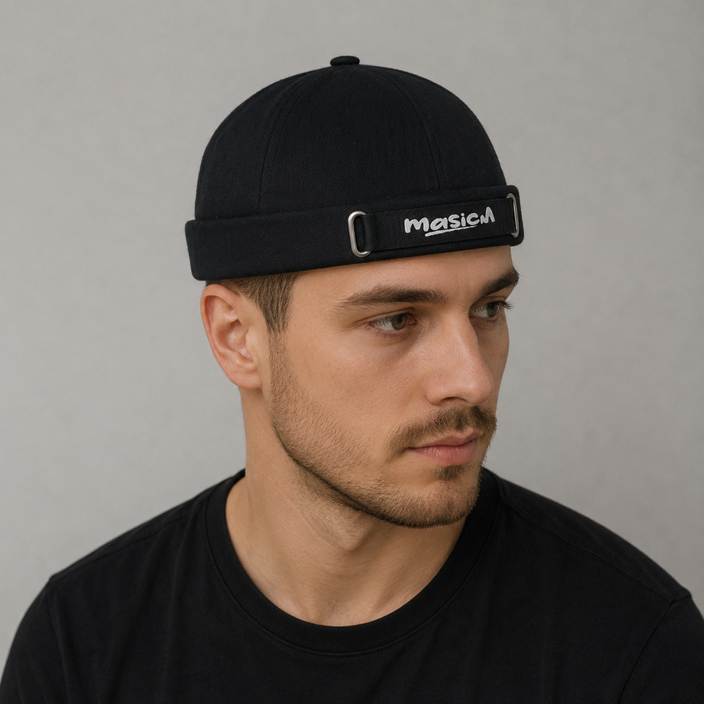 Docker Cap – Classic Adjustable Cotton Hat 21.7-23.6 Inch Breathable Headwear