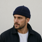 Retro Knitted Docker Cap - Adjustable Breathable Mesh Hat for Summer Style