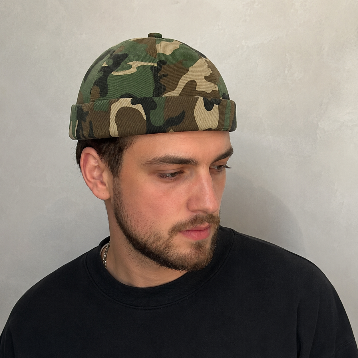 Military Camouflage Cap – Adjustable Cotton Acrylic Docker Hat for Outdoor Use