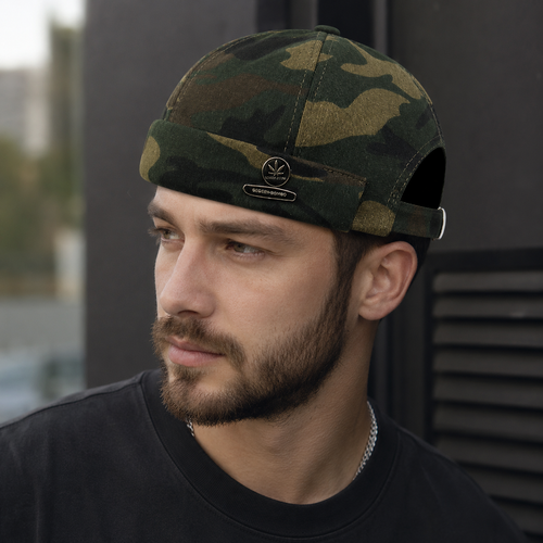 Cannabis Leaf Docker Cap – Adjustable Acrylic Hat With Stylish Leaf Print