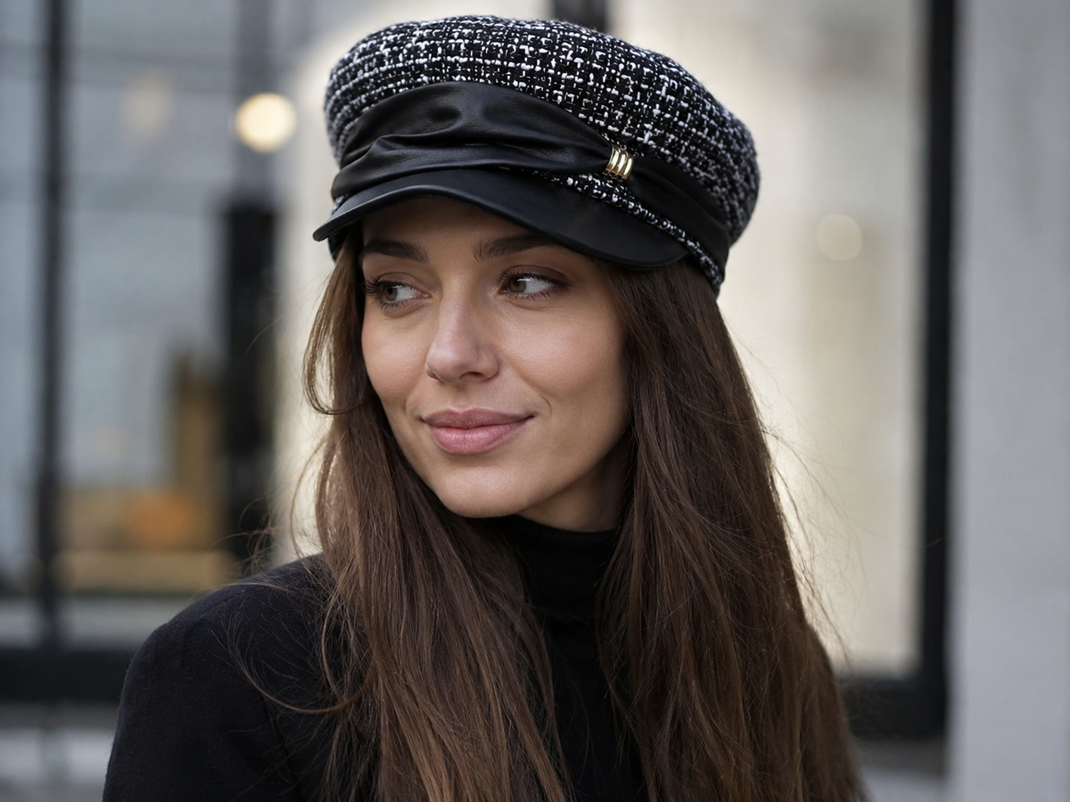 Wool Knitted Sailor Cap – Adjustable Size Warm Winter Hat With Soft Lining