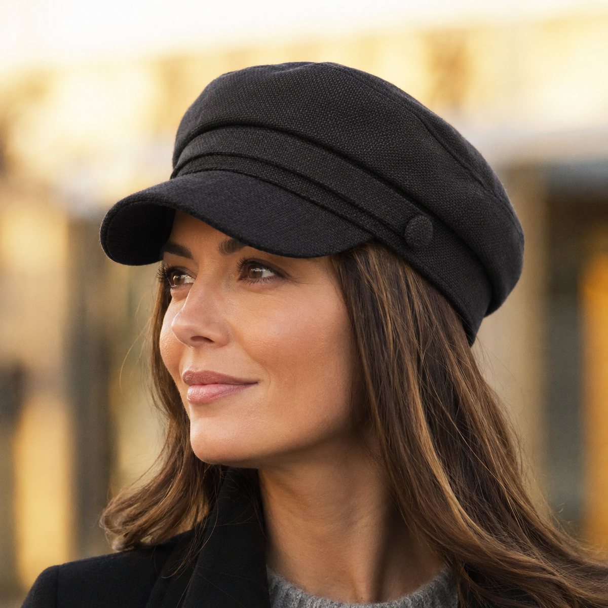 Linen Sailor Cap – Adjustable Cotton Blend Hat | Breathable Summer Headwear