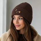 Winter Knitted Beanie – Organic Cotton Hat With Cold Protection & Elastic Fit