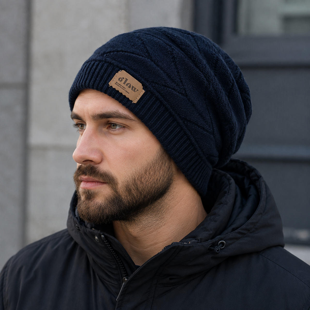 Winter Faux-Fur Beanie – Organic Cotton Knitted Hat With Cold Protection & Elastic Fit