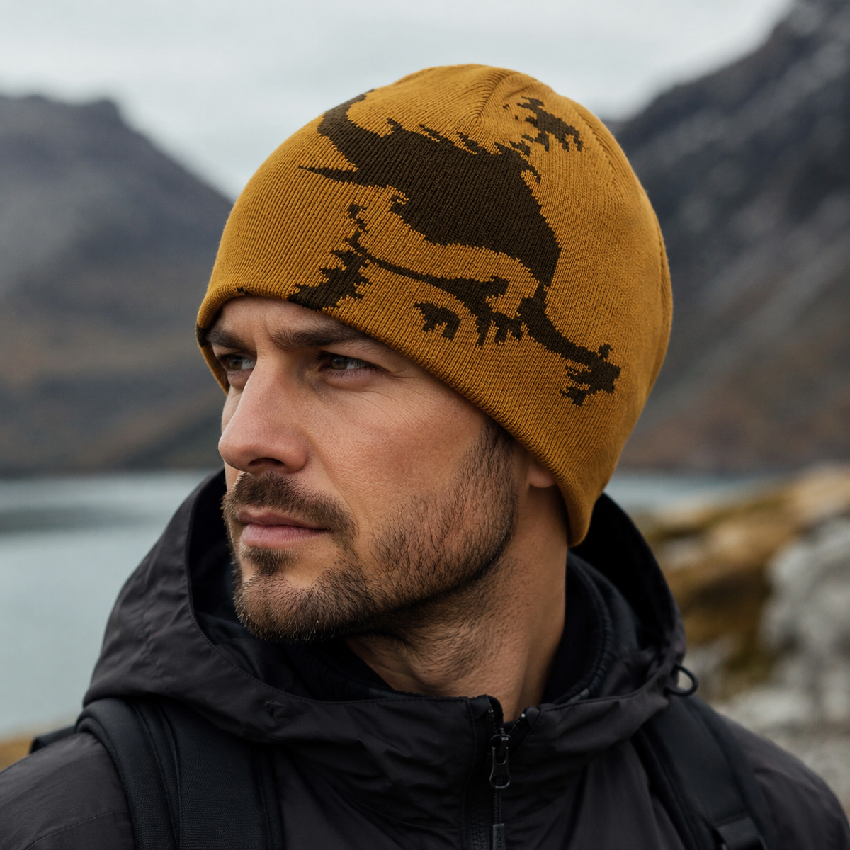 Winter Beanie - Organic Cotton & Acrylic Cold Weather Beanie with Elastic Size