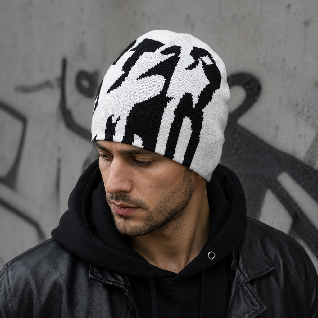 Winter Knitted Beanie – Adjustable Cotton Acrylic Beanie Hat for Cold Protection