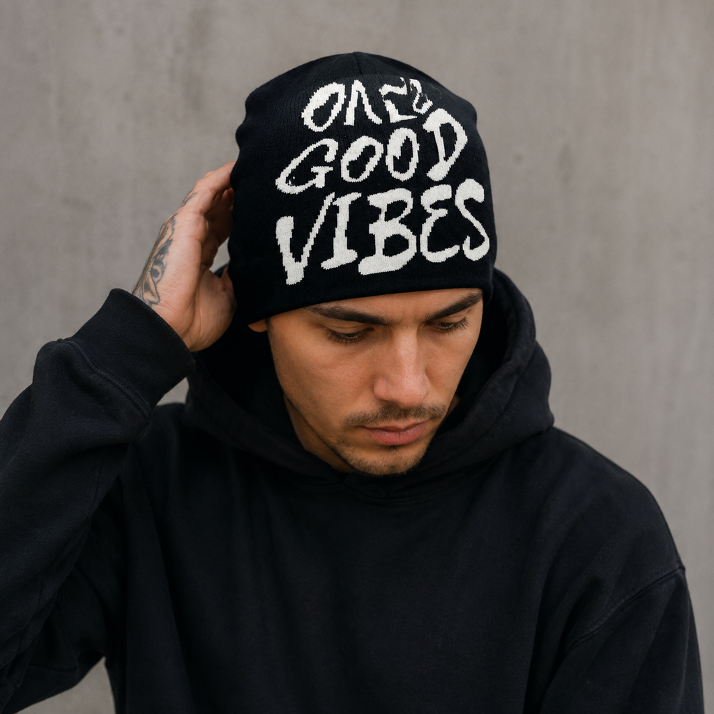 Gothic Winter Beanie - Cozy Knit Organic Cotton Hat | Elastic Fit Cap