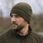 Windproof Polar Beanie – Vegan Wool Hat With Polar Fleece Liner & Elastic Winter Headwear