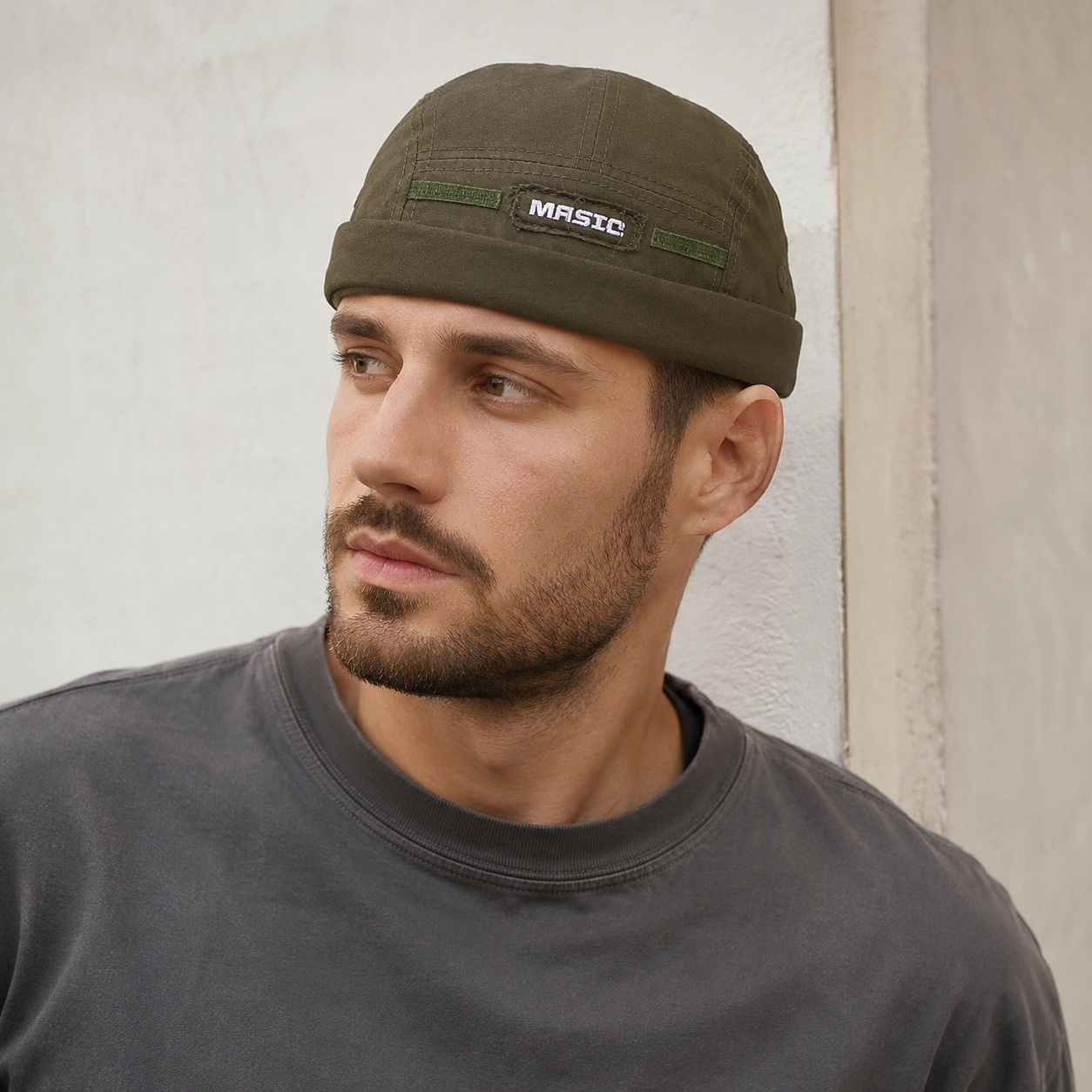 Cotton Docker Cap – Adjustable Embroidered Classic Flat Hat For Men & Women