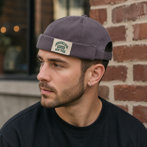 Brimless Docker Cap – Adjustable Cotton Acrylic Lightweight Summer Headwear